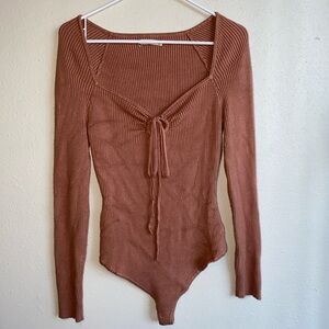 Abercrombie Ribbed Sweater Bodysuit Size Large